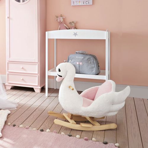 Toddler Ride On Swan Toy with Music Safety Seat